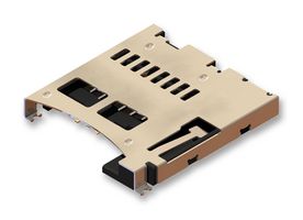 GCT MEM2051-00-195-00-A Memory Card Connector, MicroSD, Push-Push, 8 Contacts, Phosphor Bronze, Gold Plated Contacts