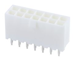 MOLEX 39-29-6148 Rectangular Connector, Mini-Fit Jr. 5566 Series, 14 Contacts, Header, 4.2 mm, Through Hole, 2 Row