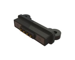 EDAC 685J0421251124E Magnetic Connector, 4 Contacts, Plug, Right Angle, 2 mm, 2 A, Black